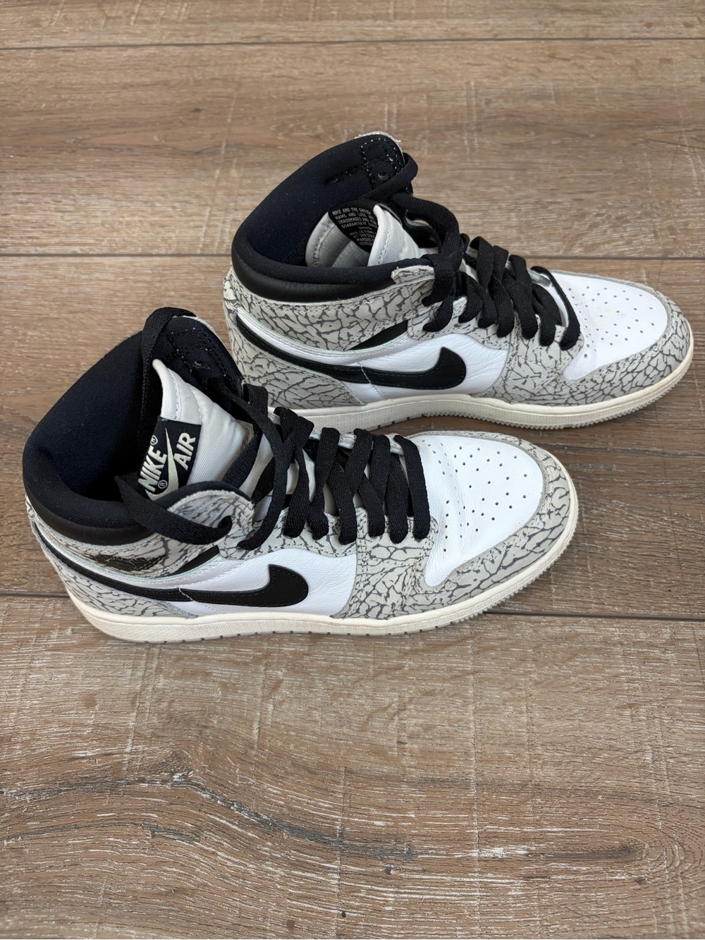 Air Jordan 1 High OG White Cement 4.5Y